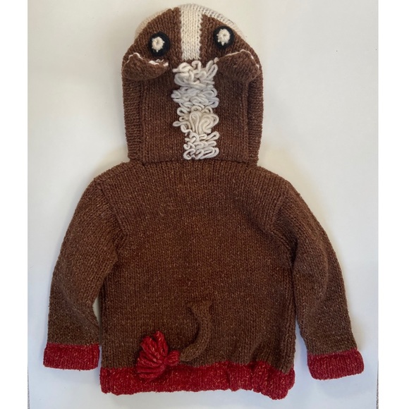 Kids Wool blend zip up horse sweater - Picture 3 of 11